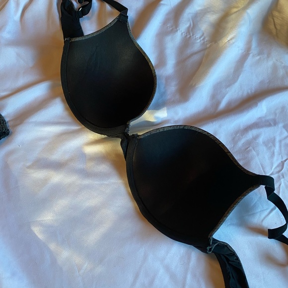 Adore Me T-Shirt Push Up Bra 34C Grey/Black - Picture 4 of 7